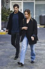 ASHLEY BENSON and Brandon Davis Out for Dinner at Sushi Park in West Hollywood 05/01/2024