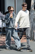 ASHLEY BENSON and Brandon Davis Out for Lunch with Friends at Mauro