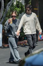 ASHLEY BENSON and Brandon Davis Out for Lunch with Friends at Mauro