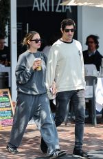 ASHLEY BENSON and Brandon Davis Out for Lunch with Friends at Mauro