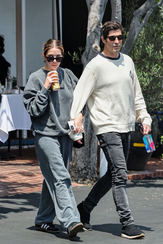ASHLEY BENSON and Brandon Davis Out for Lunch with Friends at Mauro