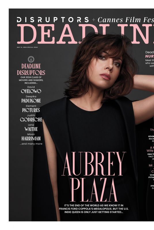 AUBREY PLAZA in Deadline Magazine, May 2024
