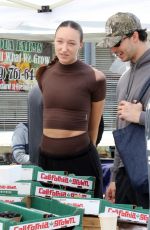 AVA MICHELLE Out Shopping with Her Boyfriend at Farmers Market in Los Angeles 05/19/2024