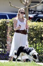 AVA PHILLIPPEE Out with Her Dog in Los Angeles 05/08/2024