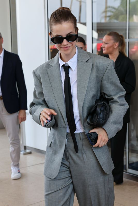 BARBARA PALVINE Leaves Hotel Martinez in Cannes 05/24/2024