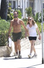 BECKI NEWTON and Chris Diamantopoulos Out with Their Dog in Los Feliz 04/30/2024