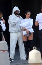 BIANCA CENSORI and Kanye West Arrives at Florence Airport 05/27/2024
