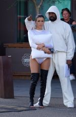 BIANCA CENSORI and Kanye West Arrives at Florence Airport 05/27/2024
