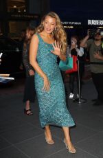 BLAKE LIVELY Arrives at Tiffany Titan by Pharrell Williams Collection Debut at Tiffany & Co. Landmark in New York 05/02/2024