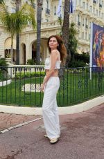 BLANCA BLANCO Poses in Front of Carlton Hotel in Cannes 05/15/2024