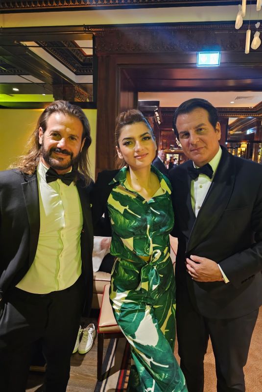 BLANCA BLANCO Poses with Vincent De Paul at Majestic Hotel at Cannes Film Festival 5/15/2024