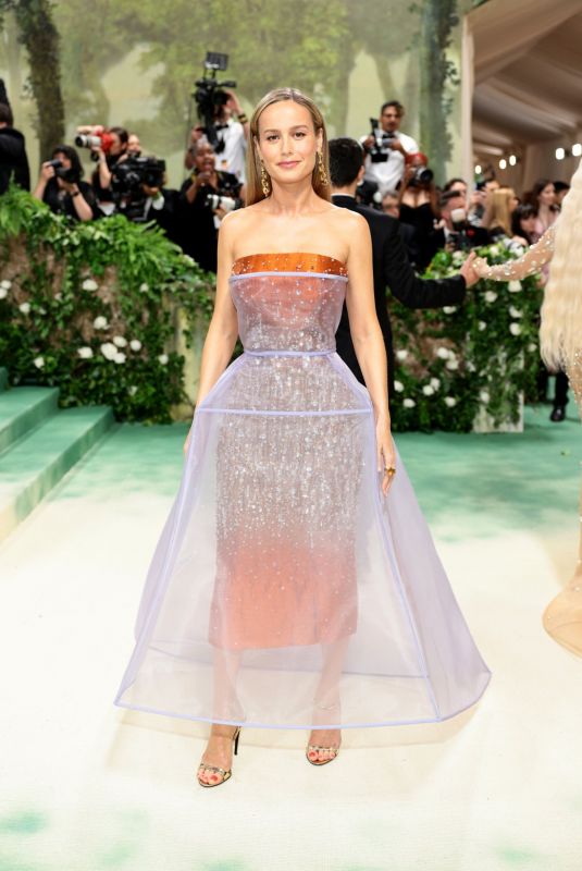 BRIE LARSON at Met Gala Celebrating Sleeping Beauties: Reawakening Fashion in New York 05/06/2024