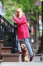 BUSY PHILIPPS Out with Her Dog in West Village 05/08/2024