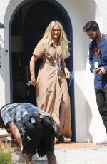 CAMERON DIAZ on the Set of Apple