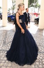 CAROLINE DAUR Leaves Hotel Martinez at 77th Cannes Film Festival 05/16/2024