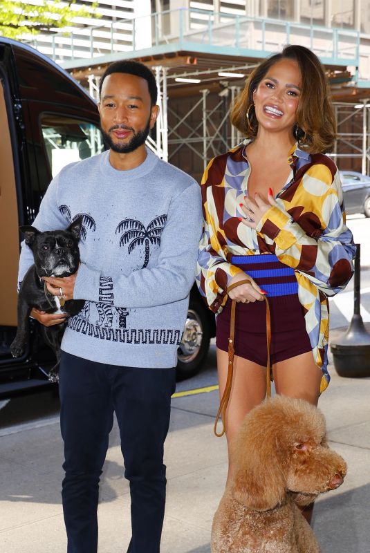 CHRISSY TEIGEN and John Legend Arrives at Tonight Show in New York 05/02/2024