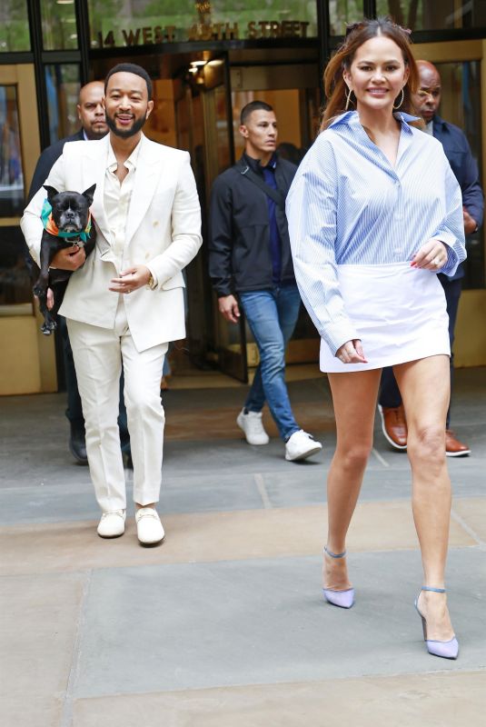 CHRISSY TEIGEN and John Legend Leaves Today Show in New York 05/03/2024