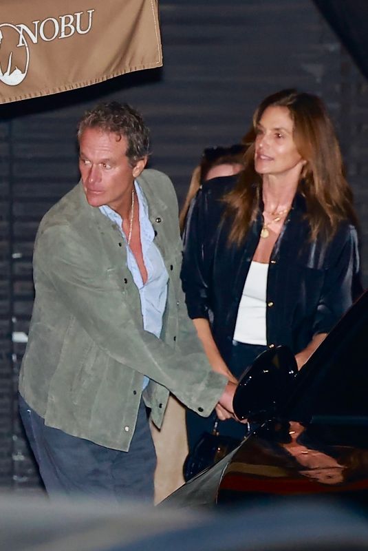 CINDY CRAWFORD Leaves Nobu in Malibu 05/25/2024