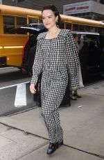 DAISY RIDLEY Arrives at Good Morning America in New York 05/20/2024