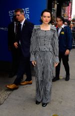 DAISY RIDLEY Arrives at Good Morning America in New York 05/20/2024