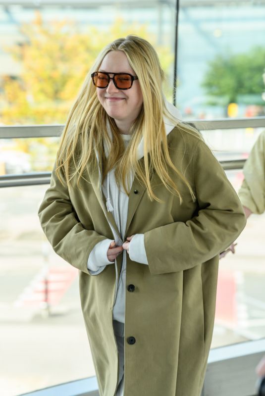 DAKOTA FANNING Arrives at Heathrow Airport in London 05/27/2024
