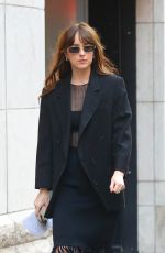 DAKOTA JOHNSON Arrives on the Set of Materialists in New York 05/08/2024