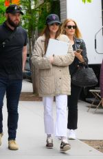 DAKOTA JOHNSON Filming Materialists in Tribeca in New York 05/09/2024