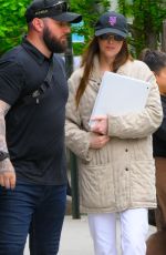 DAKOTA JOHNSON Filming Materialists in Tribeca in New York 05/09/2024