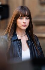 DAKOTA JOHNSON on the Set of Materialists in New York 05/08/2024