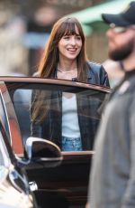 DAKOTA JOHNSON on the Set of Materialists in New York 05/08/2024