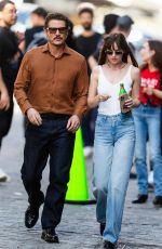 DAKOTA JOHNSON on the Set of Materialists in New York 05/08/2024