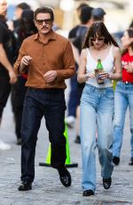 DAKOTA JOHNSON on the Set of Materialists in New York 05/08/2024
