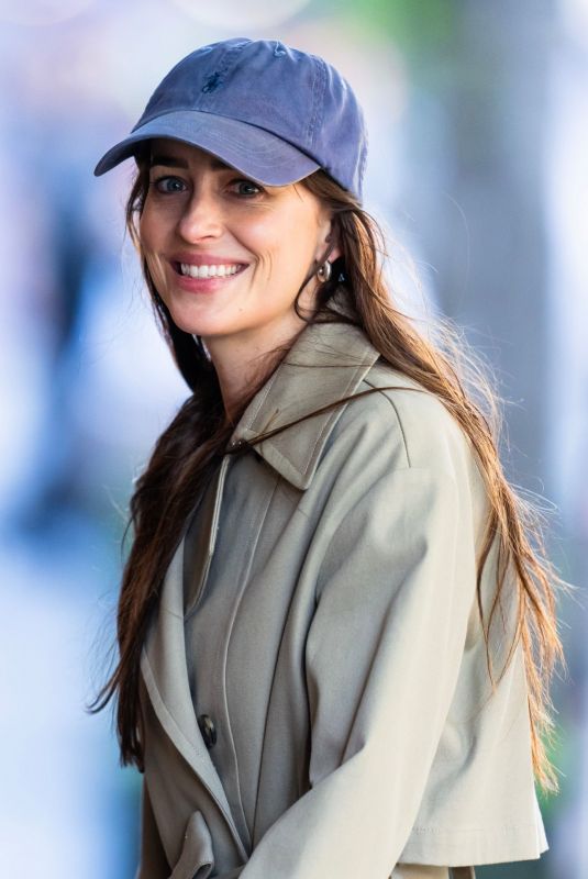 DAKOTA JOHNSON on the Set of The Materialists in New York 05/28/2024