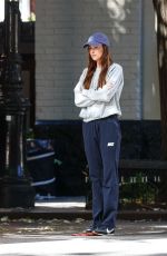 DAKOTA JOHNSON on the Set of The Materialists in New York 05/29/2024