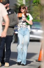 DAKOTA JOHNSON Taking a Break from Filming Materialists in New York 05/08/2024