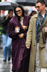 DEMI MOORE Leaves Mark Restaurant in New York 05/05/2024