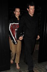 DUA LIPA and Callum Turner Leaves Chiltern Firehouse in London 05/10/2024