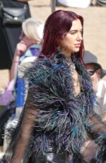 DUA LIPA on the Set of O2 Communications Commercial in Kent 05/11/2024