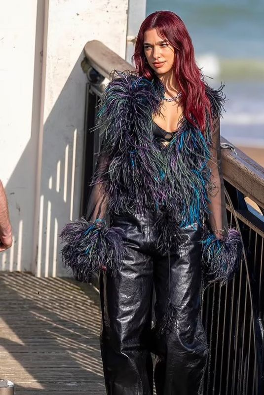 DUA LIPA on the Set of O2 Communications Commercial in Kent 05/11/2024