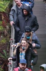ELIZABETH OLSEN on the Set of Eternity in Vancouver 05/24/2024