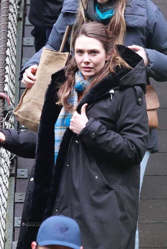 ELIZABETH OLSEN on the Set of Eternity in Vancouver 05/24/2024