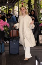ELLE FANNING Arrives at Carlyle Hotel in New York 05/05/2024
