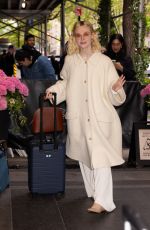 ELLE FANNING Arrives at Carlyle Hotel in New York 05/05/2024