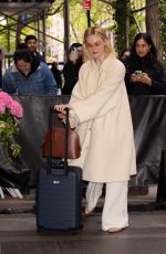 ELLE FANNING Arrives at Carlyle Hotel in New York 05/05/2024