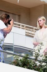 ELLE FANNING Doing a Photoshoot at Hotel Martinez in Cannes 05/25/2024