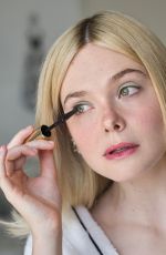 ELLE FANNING Getting Ready to Shine with L