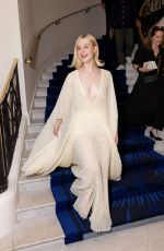 ELLE FANNING Leaves Hotel Martinez at Cannes Film Festival 05/25/2024
