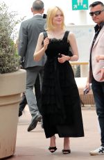 ELLE FANNING Leaves Hotel Martinez in Cannes 05/24/2024