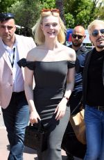 ELLE FANNING Leaves Hotel Martinez in Cannes 05/25/2024