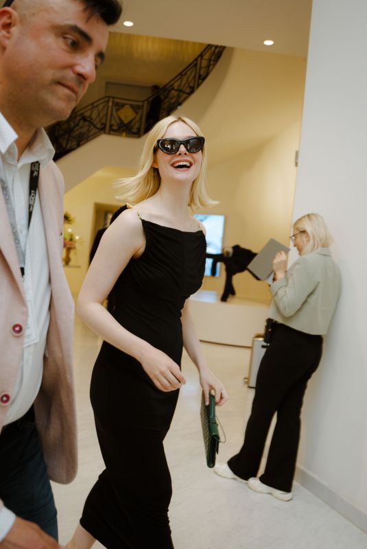 ELLE FANNING Out for Dinner at Martinez Hotel in Cannes 05/23/2024